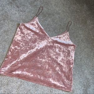 Cute velvet crop top